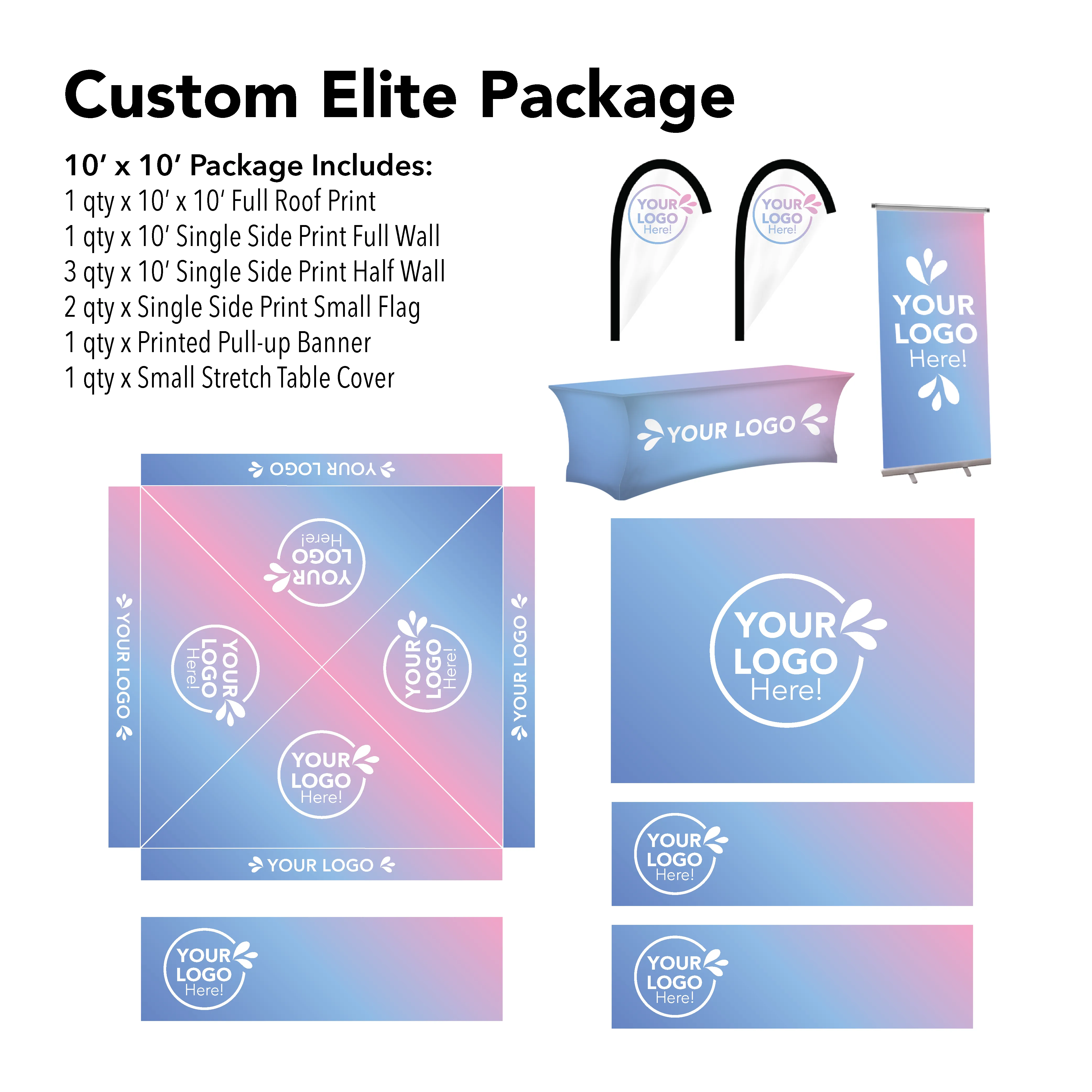10’ x 10’ Custom Canopy | Custom Elite Package