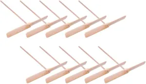 10pcs Flying Helicopter Wooden Propeller Dragonfly Hand Rub Outdoor Flying Plaything for Favors