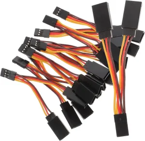 10pcs Lightweight Extension Cable for Helicopter Flexible Male to Female Extension Wire Compact Design for Easy Installation and Use and Portable Splitter for Various Applications