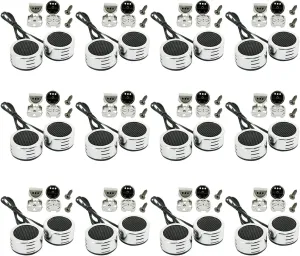 12 Pairs | Audiobank AB-207TW 3600 Watts Peak Power Handling Car Audio Piezo Super Dome 1-Inch Surface Mounting High Power Sensitivity Wide Range Tweeters