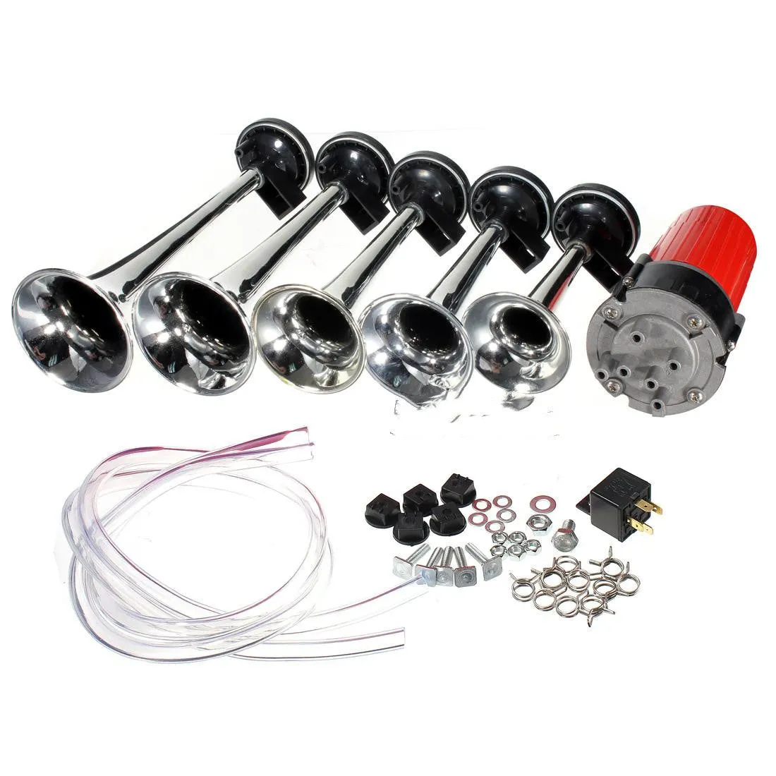 12V Universal Multi-tone Five-pipe Flute Horn