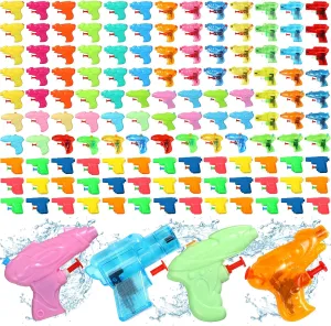 130 Pcs Mini Water Guns Toys Powerful Water Pistols Small Squirt Toys Guns Colorful Water Shooters Bulk Outdoor Summer Pool Party Favor for Boys Girls Adults