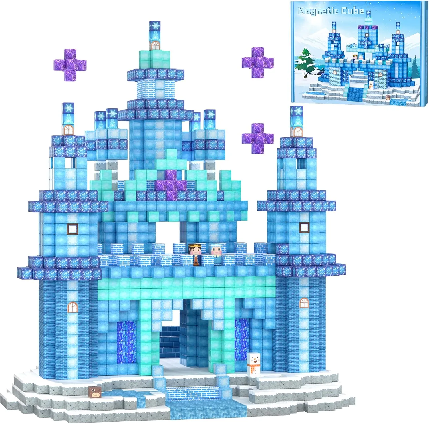 150PCS Magnetic Blocks Frozen Toys, Magnetic Building Blocks Cubes Tiles, STEM Sensory Outdoor Toys for Kids Toddlers Boys Girls Ages 3 4 5 6 7 8 Easter Birthday Gifts