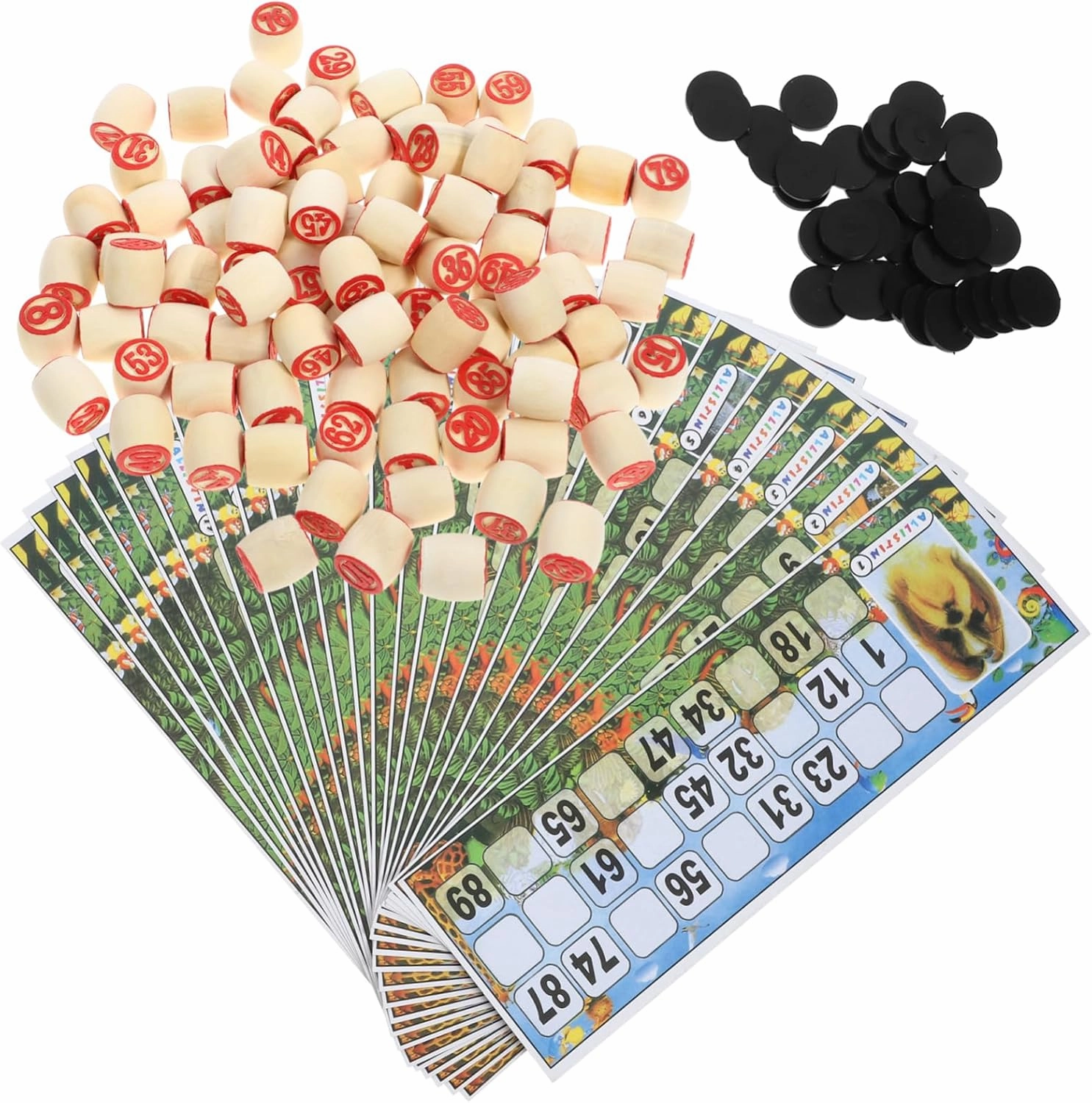 1 Set Game Russian Lotto Supply Bingo Cards Set Russian Bingo Board Game