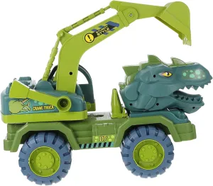 1Set Cartoon Dinosaur Pull Back Truck Plaything with Realistic Design for Outdoor Fun and Imaginative Play for Preschoolers