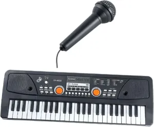 1Set Key Electric Piano for Multifunctional Music with Microphone Birthday for Boys and Enhances Finger Flexibility and Coordination