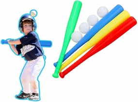 1set Plastic Baseball Toy Kit Bats Baseballs for Toddlers Fun Educational Sports Game for Play Lightweight Design for Random Color