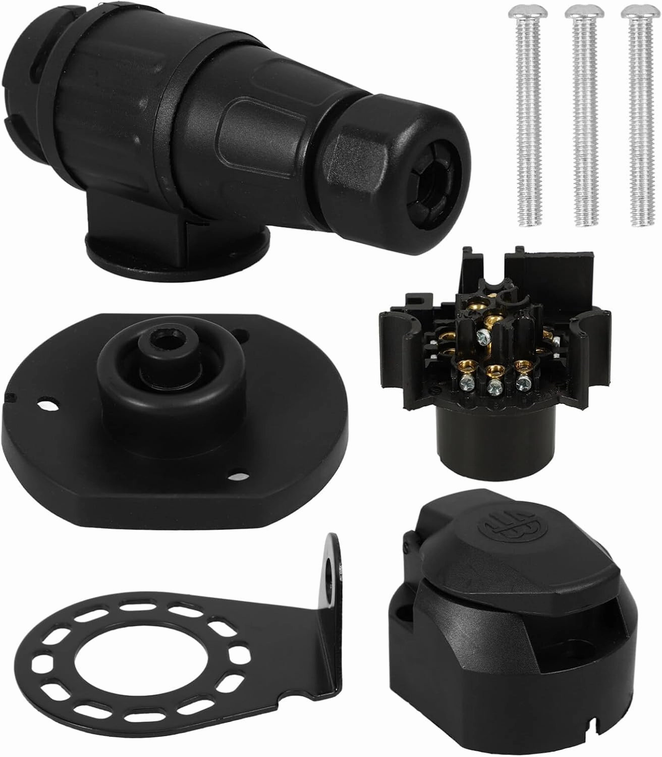 1set Replacement Trailer Adapter Pin Flat Connector for Easy Installation Stylish Design for Rvs and Trailers for Electrical Needs