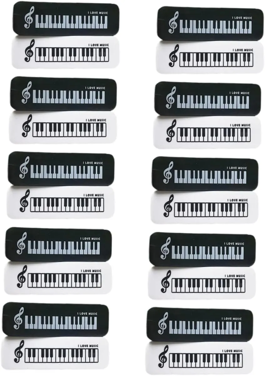 20 pcs Cute Piano Shaped Erasers Small Decorative Erasers for School Supplies Reward Party Favors and Classroom Rewards for Students and Back to School Essentials
