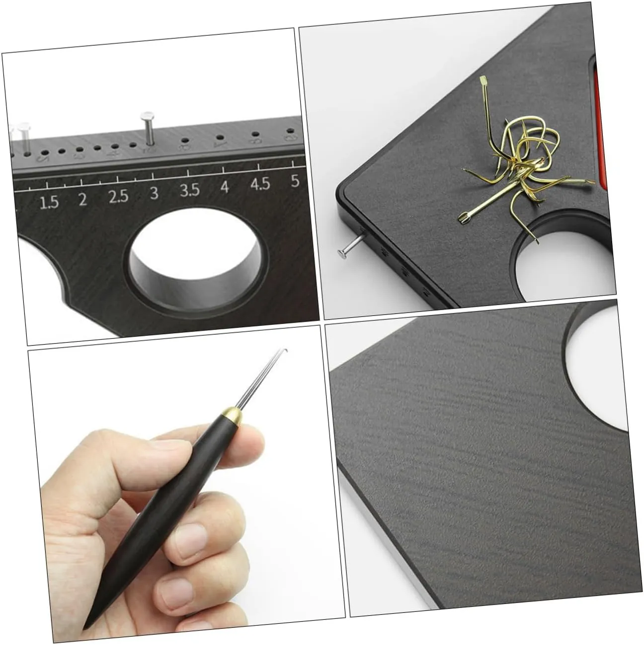 3 Sets Hook Ruler Knot Tying Tool Portable Fishing Line Knotter for Quick Setup