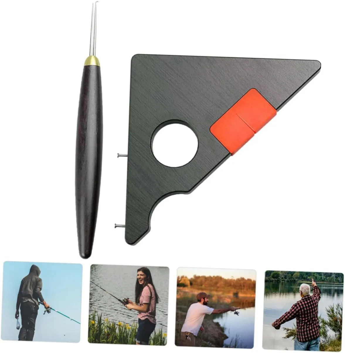 3 Sets Hook Ruler Knot Tying Tool Portable Fishing Line Knotter for Quick Setup