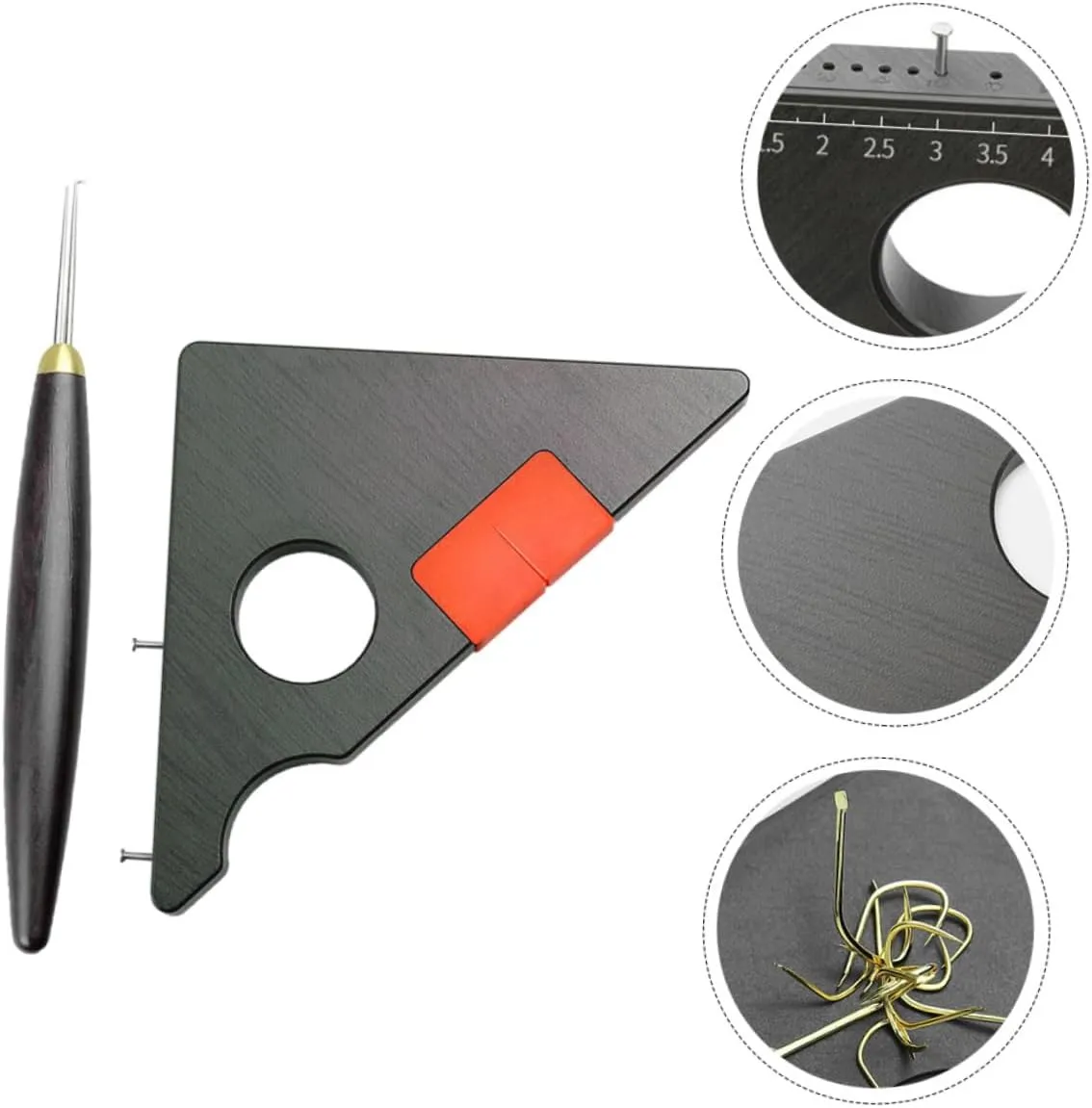3 Sets Hook Ruler Knot Tying Tool Portable Fishing Line Knotter for Quick Setup