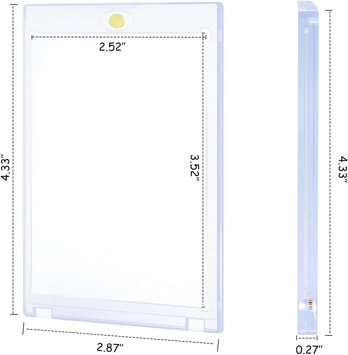 35ct Magnetic Card Holder 35pt Card Sleeves Hard Plastic, Magnetic Card Case for Trading Card, Baseball Card, Game Cards, JEYUEHZH