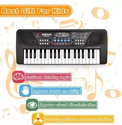 37-Key Piano Keyboard Toy with Recording & Microphone ( Battery Operated)