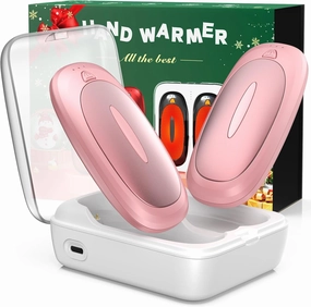 3-in-1 Electric Hand Warmers Rechargeable 2 Pack,14000mAh Portable Dual-Sided Handwarmer with Charging Case, 3 Levels Fast Heating Pocket Warmers,Gifts for Men,Women,Raynauds,Hunting Gear