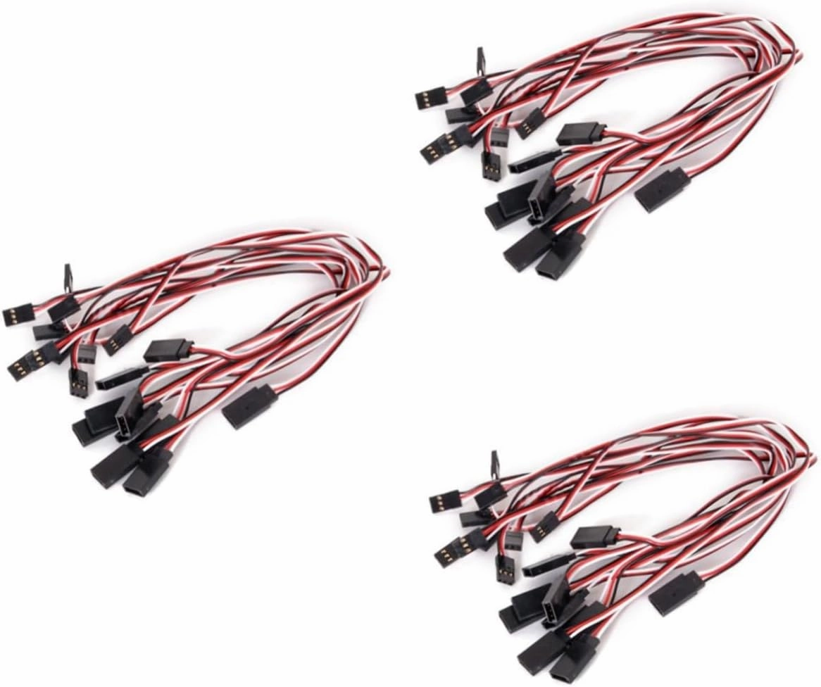 3pcs Pin Male to Female Extension Cable Jumper Wires for Models Planes and Helicopters for Receiver Connections