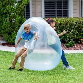 47'' Water Filled Bubble Ball Transparent Bubble Balloon Inflatable Funny Toy for Outdoor Indoor Play (blue)