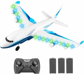 4DRC G2 Foam Remote Control Airplanes RC Planes for Kids Adults, RC Airplane Fighter Jet with 3 Battery for Beginners Adult Light, Airplane Toy Gifts for Kids Boys （3 Battery）