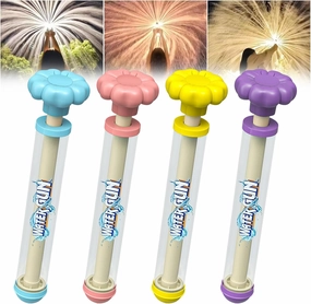 4PC Colourful Firework Water Spray Gun, Fireworks Water Gun, Firework Style Water Spray Toy for Couples, High Pressure Pull-Out Sprinkler Spray Toys for Bathing&Pool Parties&Family Gatherings