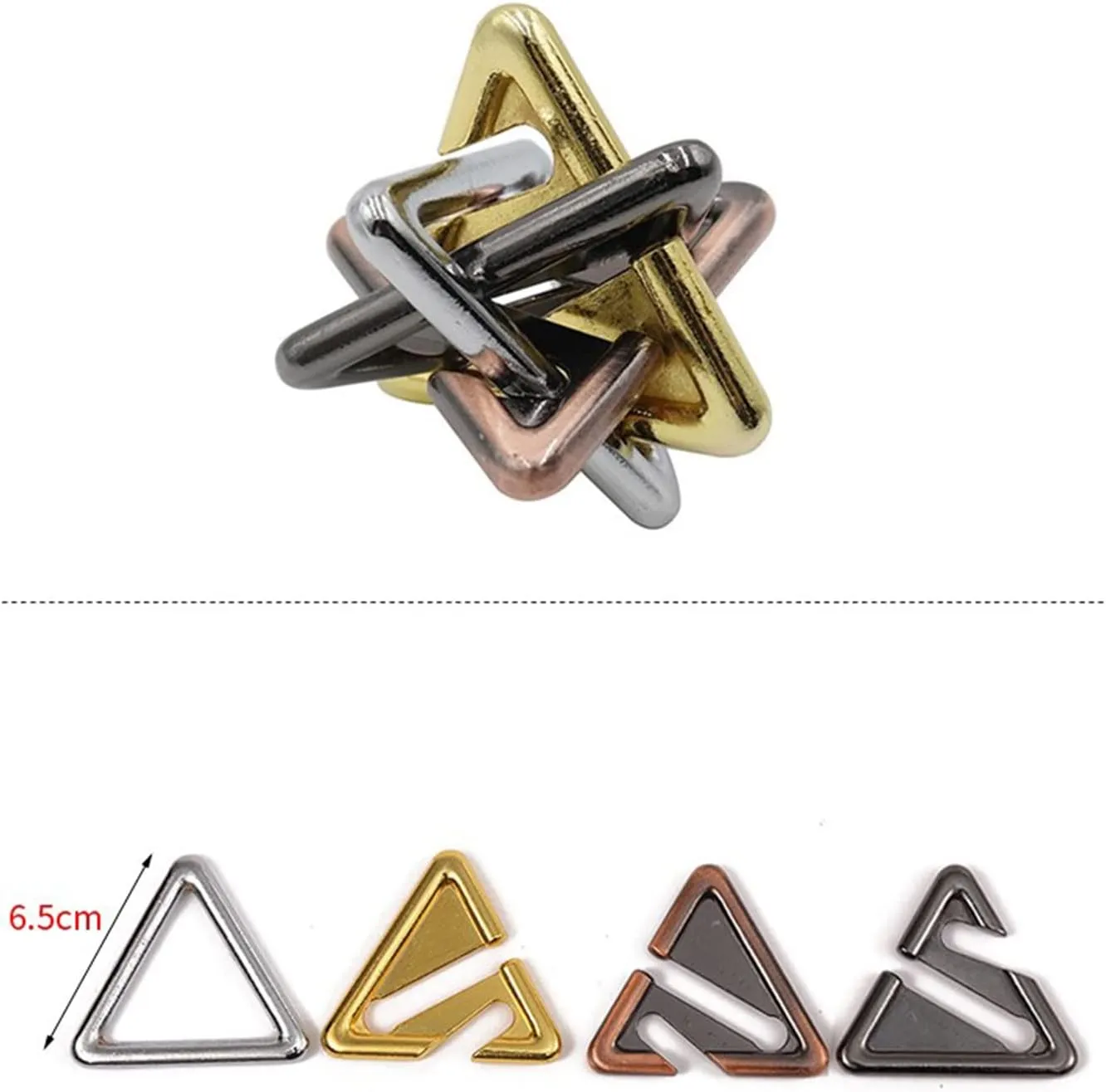 5 Pieces Metal Puzzles, Puzzle Games, 3D Educational Toy, Children's and Youth Intelligence Toy for Adults and Children