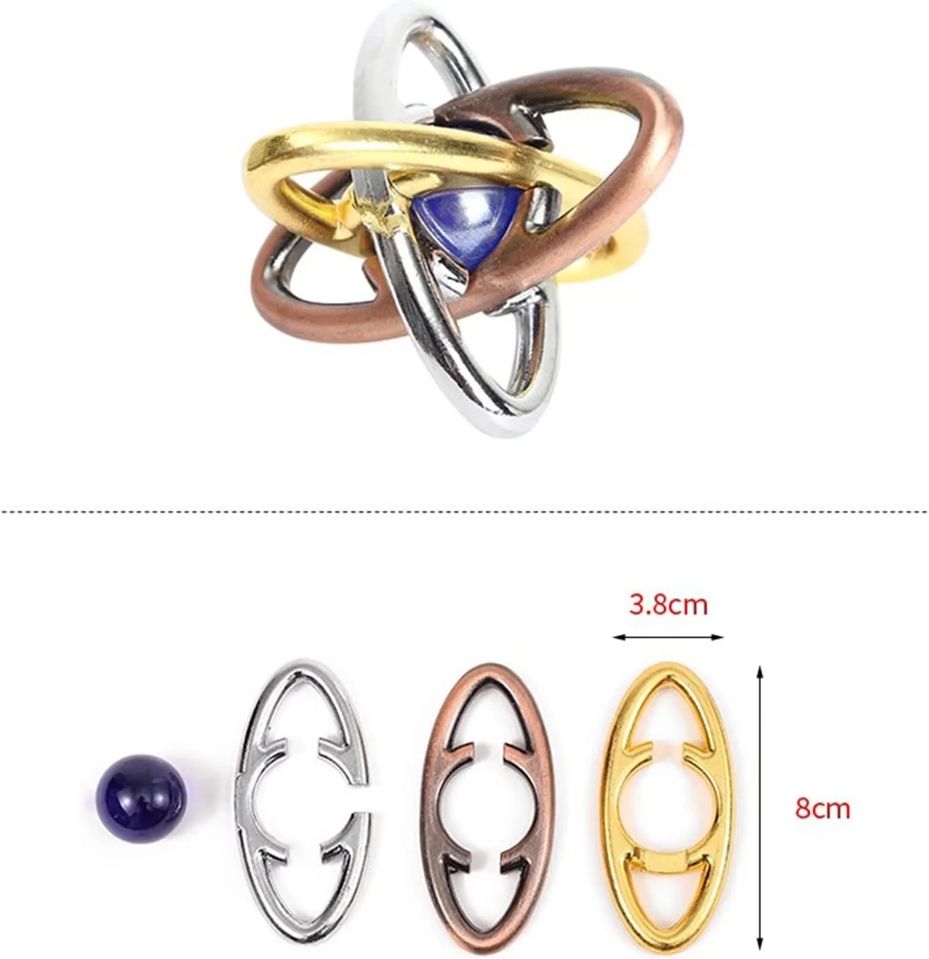 5 Pieces Metal Puzzles, Puzzle Games, 3D Educational Toy, Children's and Youth Intelligence Toy for Adults and Children