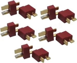 5/10 Pair Male Female T Plug Connectors Compatible With RC Lipo Helicopter Remote Control Car Boat Plane Parts(5 PAIR)