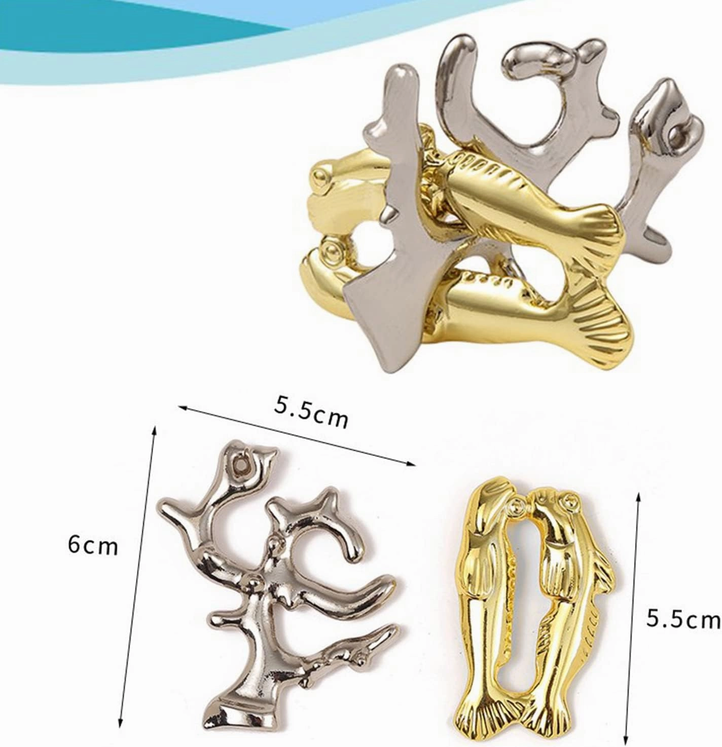 6 Pcs Brain Teaser Puzzle,Metal Puzzle, Unlock Interlock IQ Test Game, Magic Trick Toy Gift for Kids and Adults