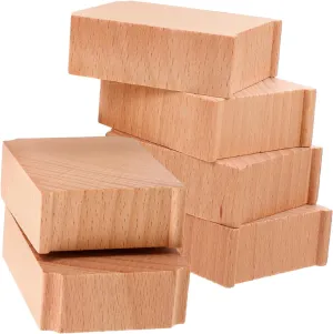 6pcs Wooden Train Bridge Support Risers for Track Level Bridge Toy Train Track Accessories