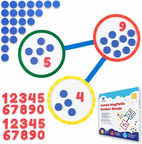 75 PCS Colorful Magnetic Number Bonds - Magnetic Numbers for Whiteboard, Number Line, Math Aids Accessories and Resources, Kindergarten Math Manipulatives, Number Bond Game - Simply Magic