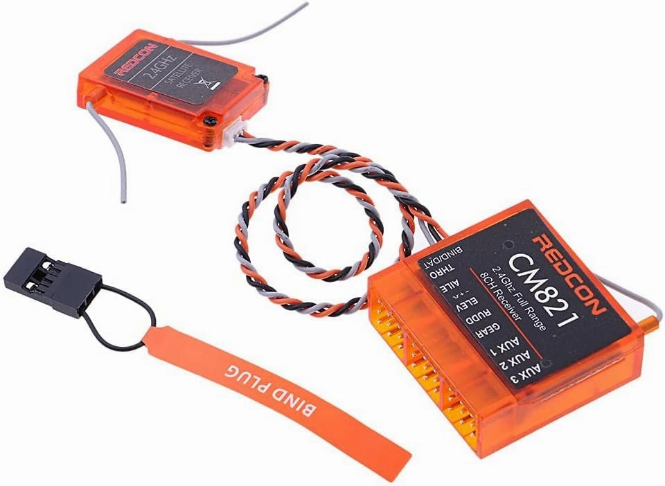 8Ch AR8000 High-Speed CM821 Receiver for JR12X 11X Compatible with X9503 X9303 DX10t for Glow Gas Electric Gasoline Jetpowered Aircraft Helicopter Glider Drone Satellite Receiver