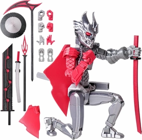 (Assembly Completed Dummy 20 Action Figure, 8.1 inches, Strong Magnetic Accessories, 10 in 1, 3D Printed Robot Multi-Jointed Movable，Oni Warrior Series， Gold (Silver)
