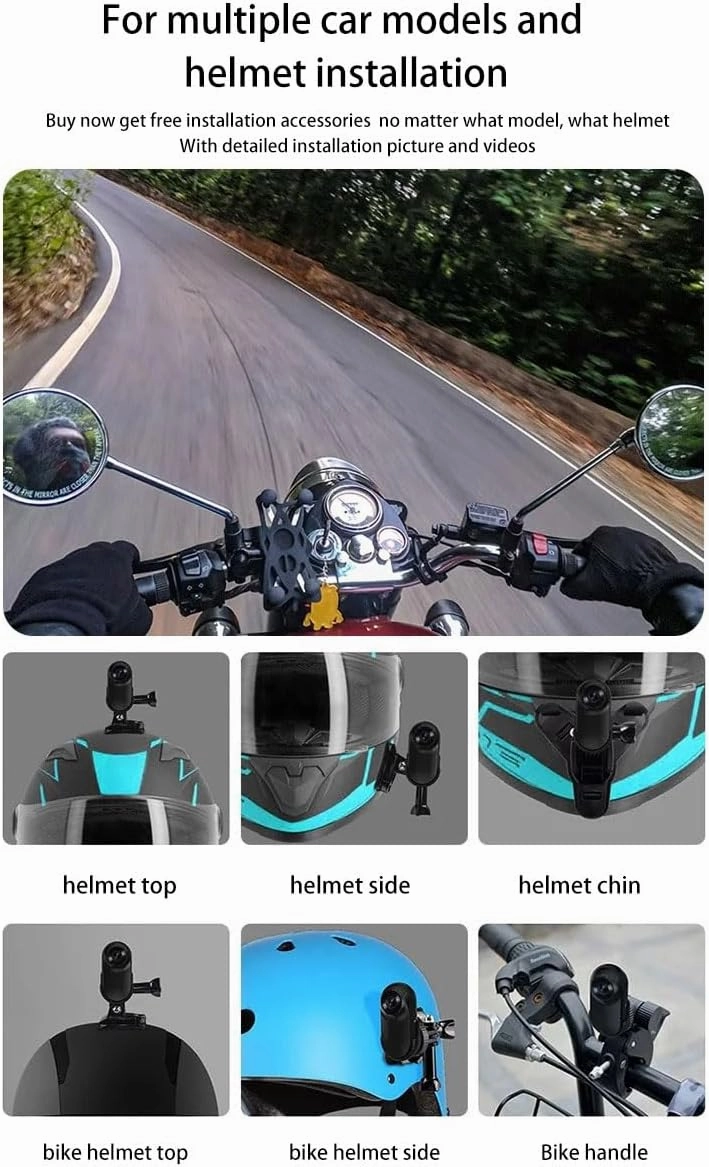 [Ellniges]【Hands-Free Action Camera】 360° Magnetic Wrable Camera for Skiing Recording, 150-Min Battery 380mAh Compact Design, 1080P Video Capture with k/Mount for Ouoor Sports