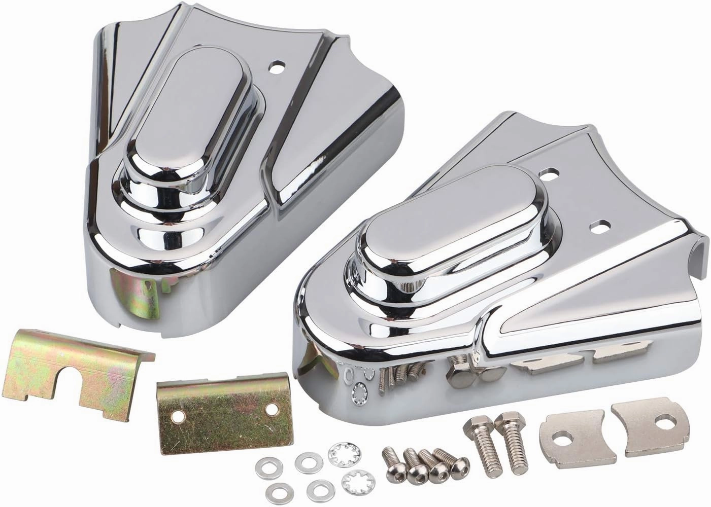 ABS Rear Axle Swingarm Covers Compatible With Harley Softail Heritage Springer Night Train Fatboy Standard Custom 1986-2007 Chrome