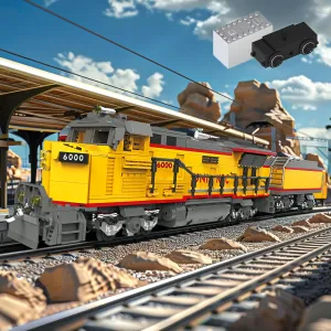 AC6000 Classic Steam Train Building Blocks Set - STEM Model Trains Sets for Boys 8-14 and Adults - Fun and Creative Freight Train Building Toy for Birthday, Halloween, Chrismas, Valentine (1162 pcs
