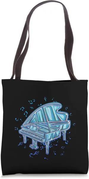 Acoustic Energy Piano Music Theory Notation Musician Pianist Tote Bag