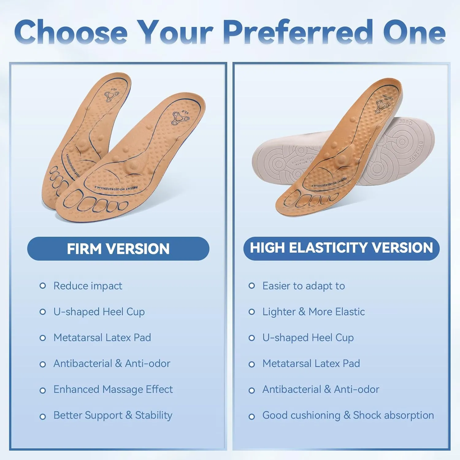Acupressure Insoles for Women Men - Magnetic Massage Insoles,Soft Shoe Inserts with Arch Support,300  Pressure Points for All-Day Standing & Foot Fatigue Relief（High Elasticity,US 5）