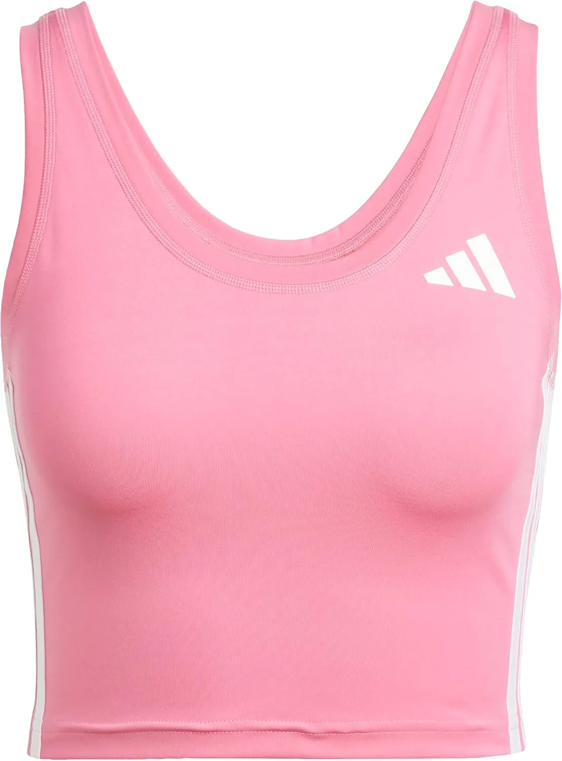 adidas Women's Train Essentials 3-Stripes Cropped Tank Top