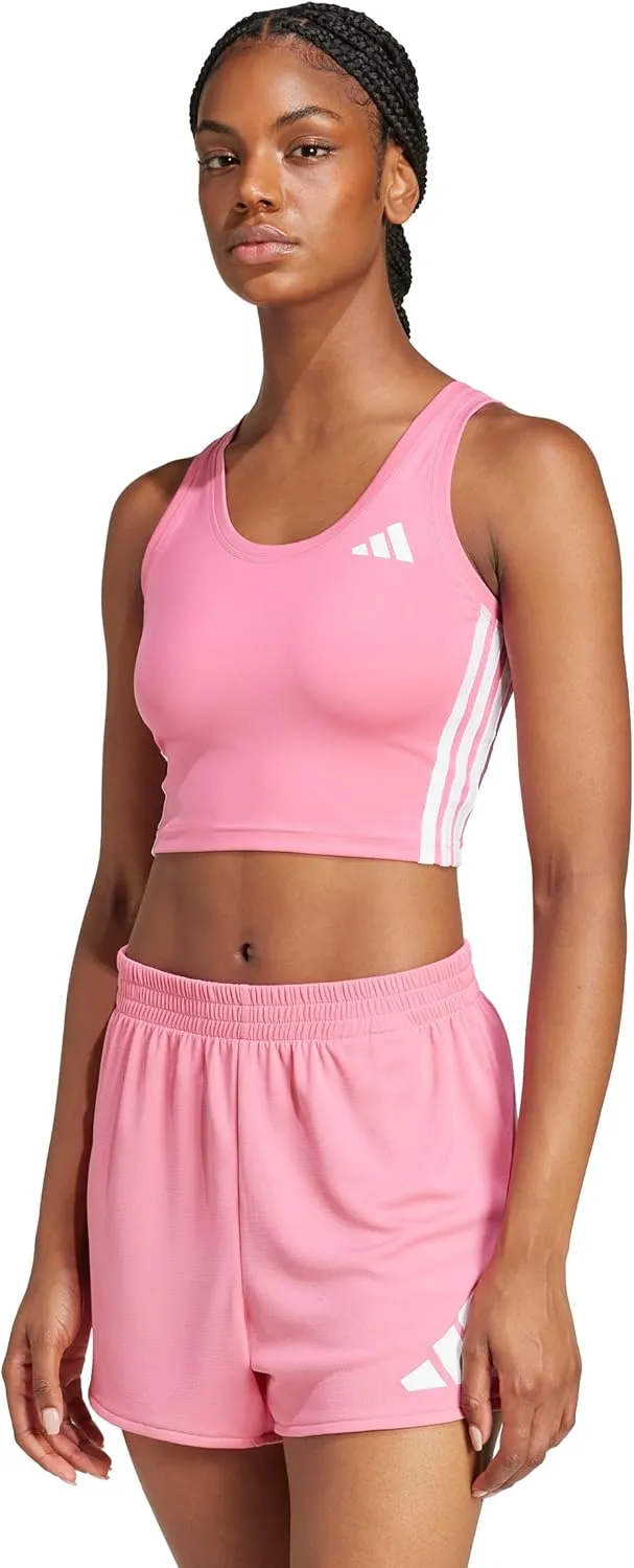 adidas Women's Train Essentials 3-Stripes Cropped Tank Top
