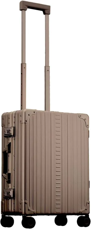 All Aluminum Lightweight 21" Premium International Carry-On Luggage - Hardside Carry-On Suitcase, TSA Approved, Hard Shell Suitcase, Airline Approved Hard Spinner Wheels Luggage (Bronze)