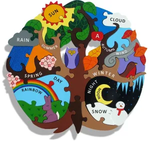 Alphabet Jigsaws Wooden Seasons