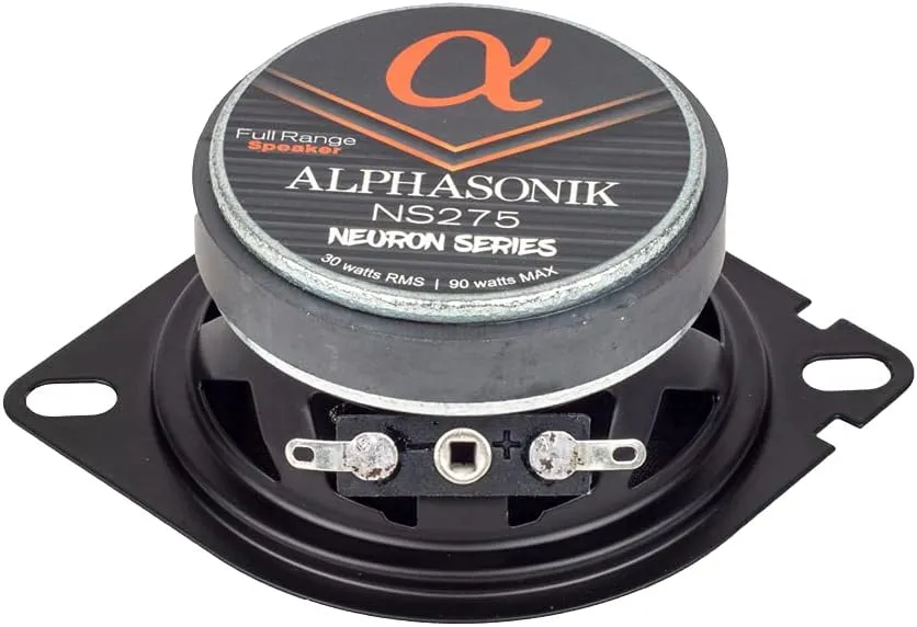 Alphasonik 1 Pair of NS275 Neuron Series 2.75" (180 Watts Max for The Pair) 90 Watts Max Per Speaker Full-Range Car Audio Speaker with Paper Cone