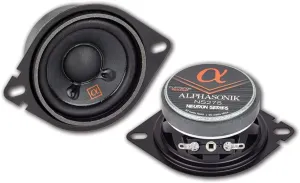 Alphasonik 1 Pair of NS275 Neuron Series 2.75" (180 Watts Max for The Pair) 90 Watts Max Per Speaker Full-Range Car Audio Speaker with Paper Cone
