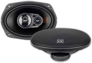 Alphasonik 1 Pair of NS693 Neuron Series 6x9 (420 Watts Max for The Pair) 210 Watts Max Per Speaker 3-Way Full-Range Car Audio Speaker with PEI Dome Tweeter Polypropylene Cone Grilles Included