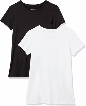 Amazon Essentials Women's Active Quick Dry Tech Stretch Short-Sleeve Crewneck T-Shirt (Available in Plus Size), Multipacks