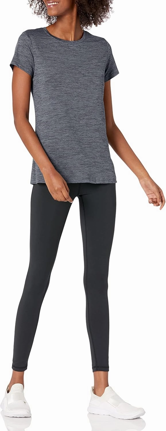 Amazon Essentials Women's Active Quick Dry Tech Stretch Short-Sleeve Crewneck T-Shirt (Available in Plus Size), Multipacks