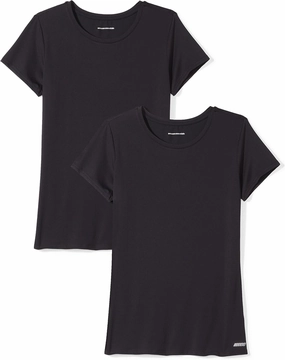 Amazon Essentials Women's Active Quick Dry Tech Stretch Short-Sleeve Crewneck T-Shirt (Available in Plus Size), Multipacks