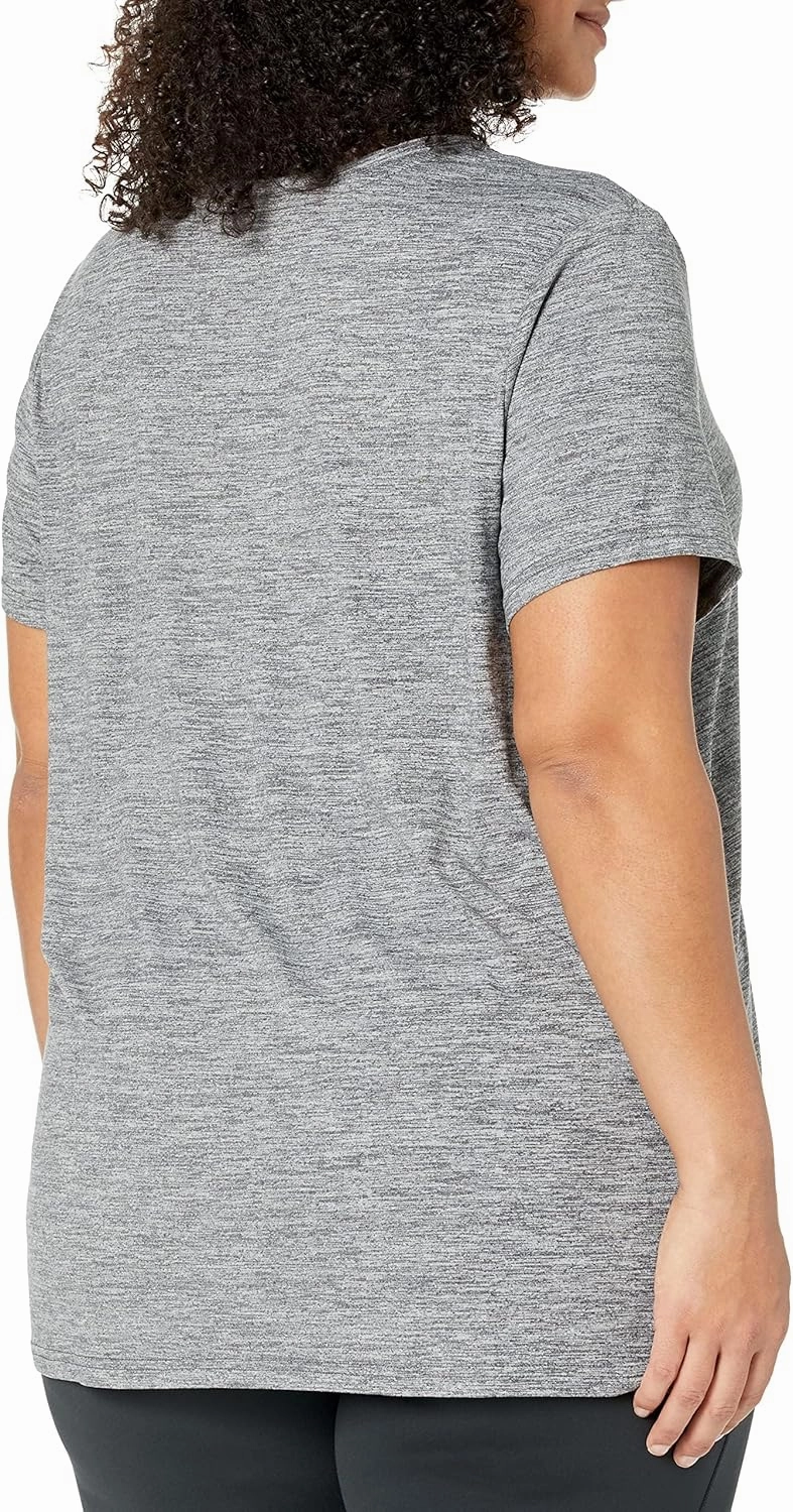 Amazon Essentials Women's Active Quick Dry Tech Stretch Short-Sleeve V-Neck T-Shirt (Available in Plus Size), Pack of 2