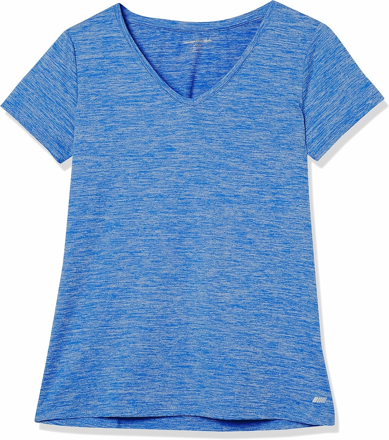 Amazon Essentials Women's Active Quick Dry Tech Stretch Short-Sleeve V-Neck T-Shirt (Available in Plus Size), Pack of 2