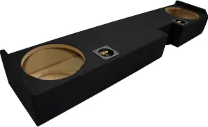 American Sound Connection Compatible with Ford F250 or F350 Extended Super Cab Truck 2001-2014 Dual 10" Subwoofer Sub Box Speaker Enclosure