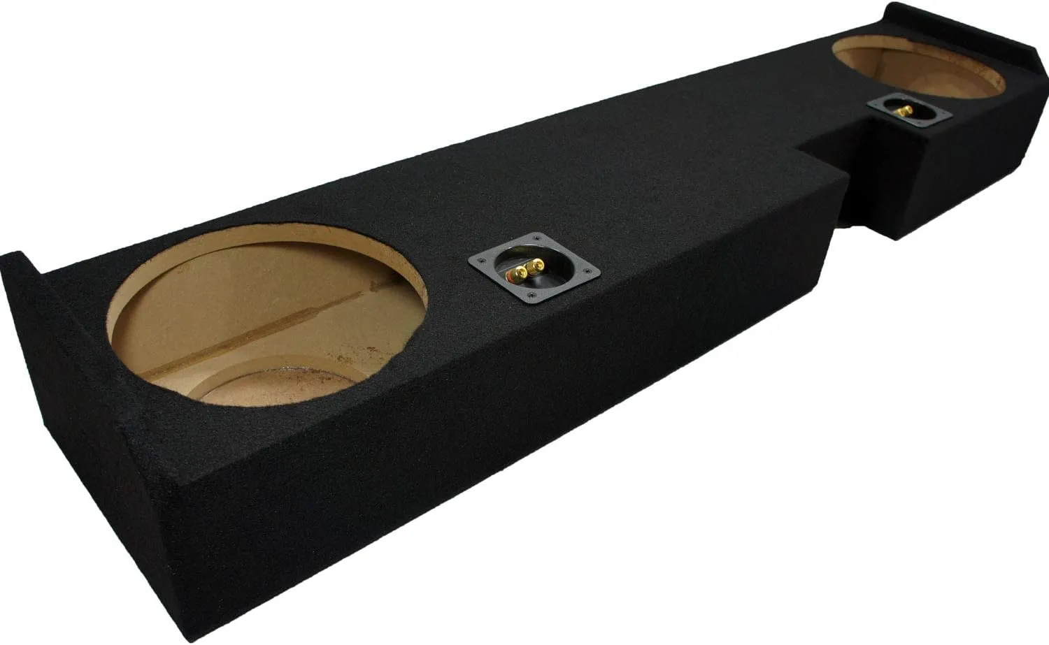 American Sound Connection Compatible with Ford F250 or F350 Extended Super Cab Truck 2001-2014 Dual 10" Subwoofer Sub Box Speaker Enclosure